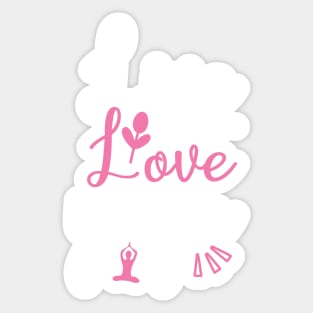 Live Love Yoga Quotes Sticker